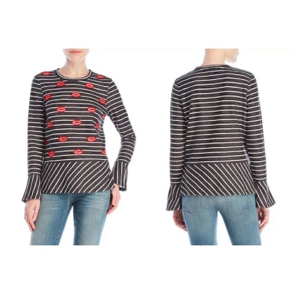 Nanette Lepore Kiss Lips Sweat Shirt - Picture 3 of 5